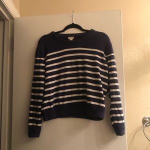 Navy and White J. Crew sweater